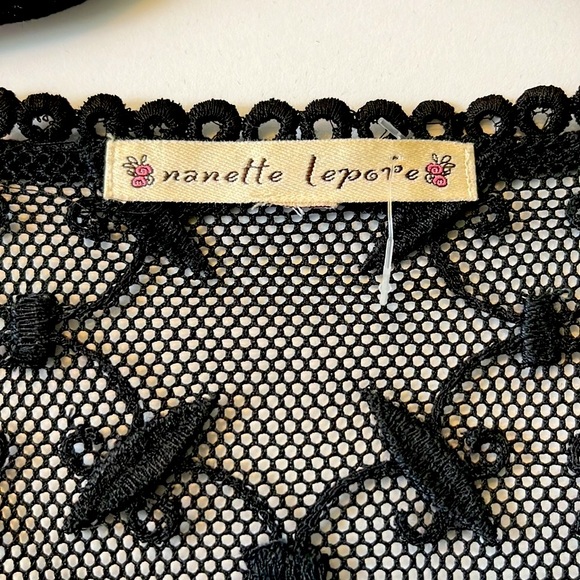 Nanette Lepore Lace Embroidered Sheer Top - Picture 7 of 10